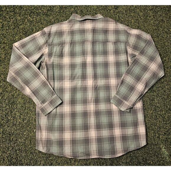 Columbia Shirt Mens Size XL Green Plaid Casual Button Up Long Sleeve - Picture 6 of 6